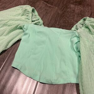 Urban outfitters mint green blouse